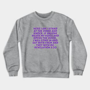 Bible Verse Revelation 3:20 Crewneck Sweatshirt